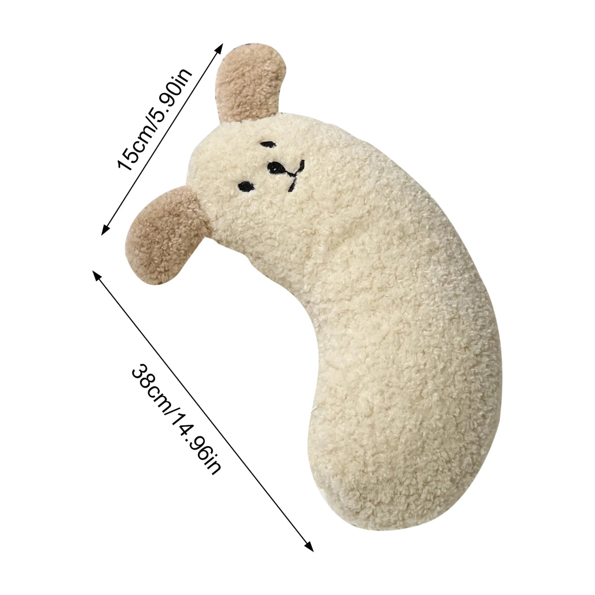 Bone Plush Pillow Chew Toy for Puppies, Kittens & Dogs Plush Pet Toy PLUSH Beige