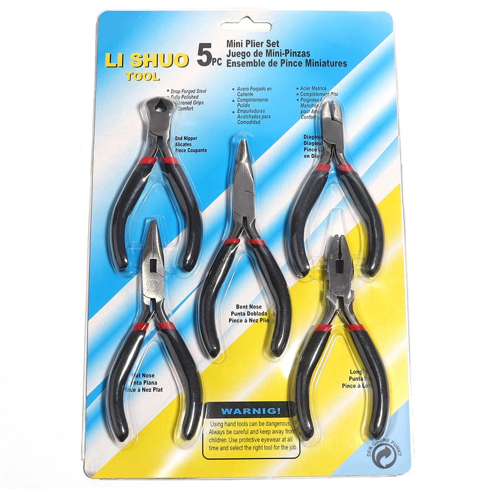 Jewelry Pliers Set – Round, Needle, Curved & Wire Cutters Jewelry Making Pliers PLUSH 5pcs Pliers Set