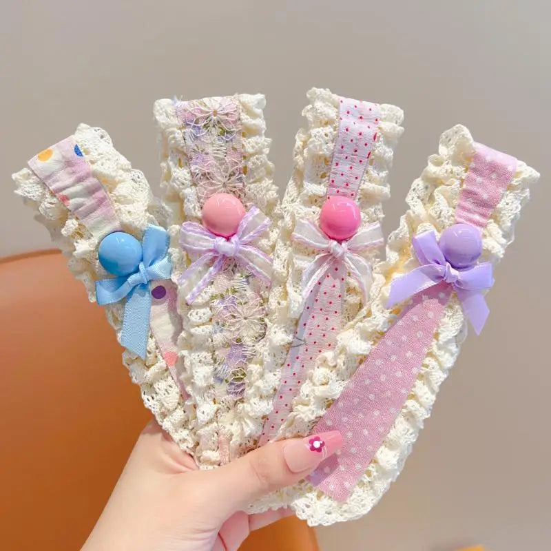Baby Girls Princess Headbands with Bang Stickers – 1/3pcs Baby Hair Headband PLUSH