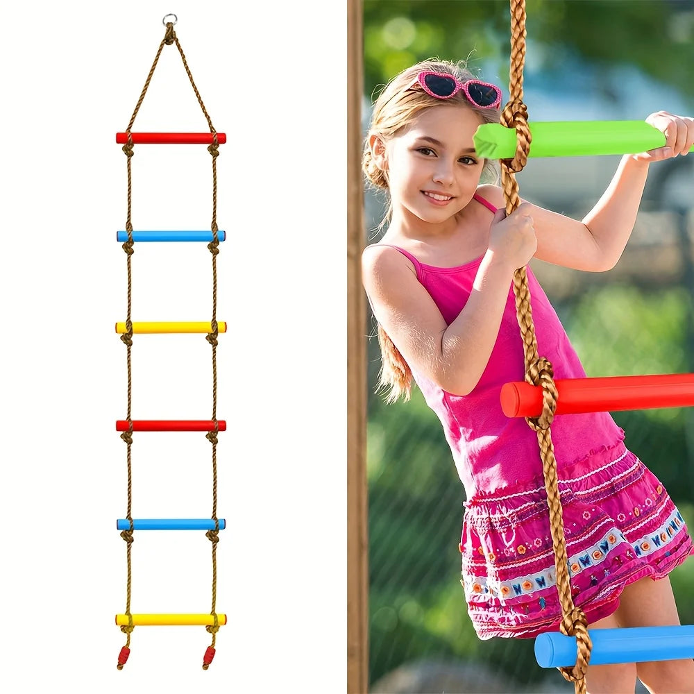 Kids Climbing Ladder Swing – Durable PE Indoor Outdoor Toy Kids Climbing Swing PLUSH colorful 2
