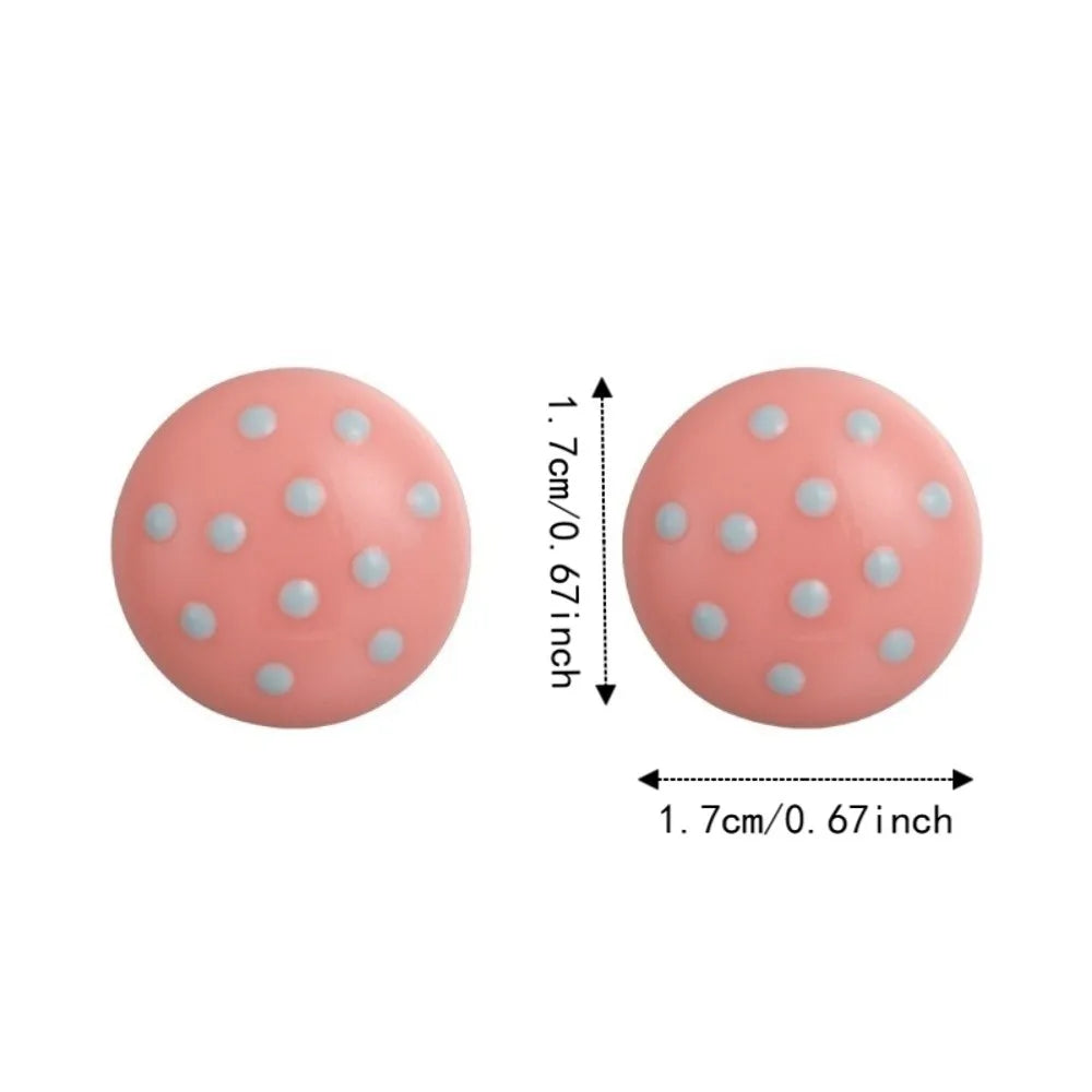 French Polka Dot Flower Stud Earrings – Minimalist Women Stud Earrings PLUSH