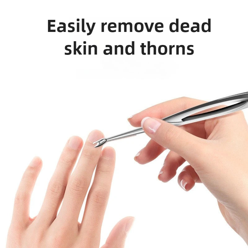 Stainless Steel Cuticle Pusher & Remover | Nail Manicure Tool Cuticle Pusher Tool PLUSH