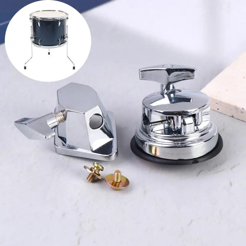 3-Way Alloy Floor Tom Leg Clamp Holder | Drum Mount Hardware Drum Mount Hardware PLUSH