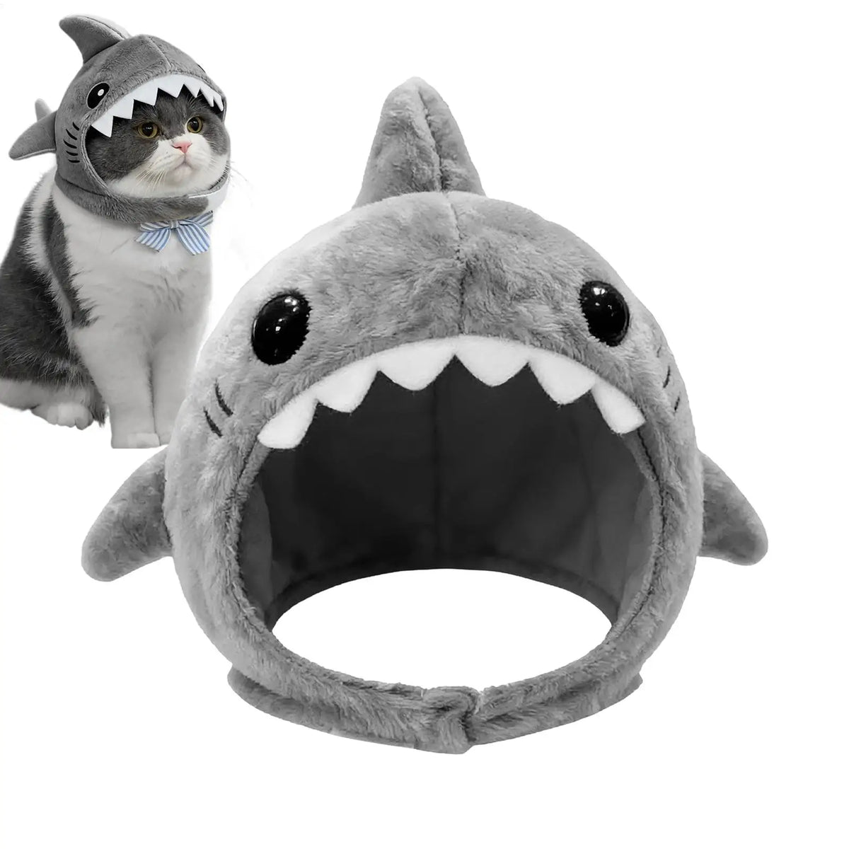 Shark Cat Hat – Funny Pet Costume for Cats & Dogs Pet Costume Hat PLUSH