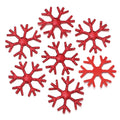 100pcs Felt Snowflake Appliques – Christmas DIY Craft Decor Craft Appliques PLUSH red