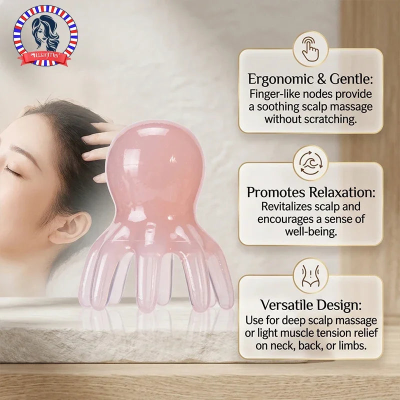 Octopus Silicone Scalp Massage Comb – 1/3/6pc Set Scalp Massage Comb PLUSH