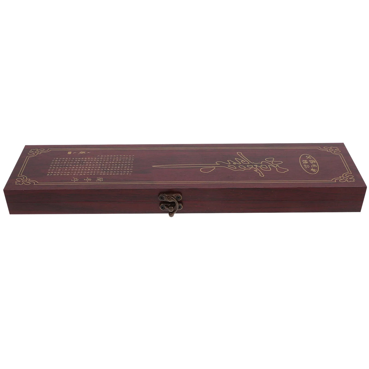 Wooden Calligraphy Brush Storage Box – Chinese Style Organizer Brush Storage Box PLUSH