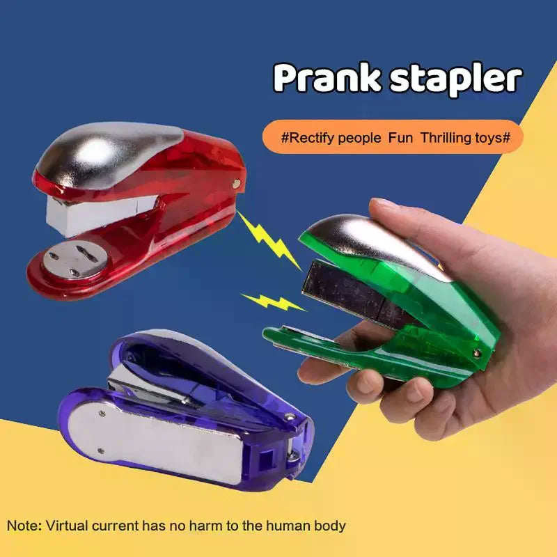 Electric Shock Prank Toy Set – Stapler, Doorbell & Poo Keychain Novelty Prank Toy PLUSH