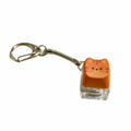 Cute Cat Keycap Keychain – Fidget Clicker Button Keychain Novelty Keychain PLUSH Single key -Style E-
