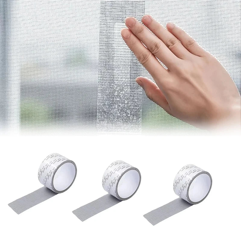Window Screen Repair Tape – Self-Adhesive Fiberglass Mesh Patch Screen Repair Tape PLUSH