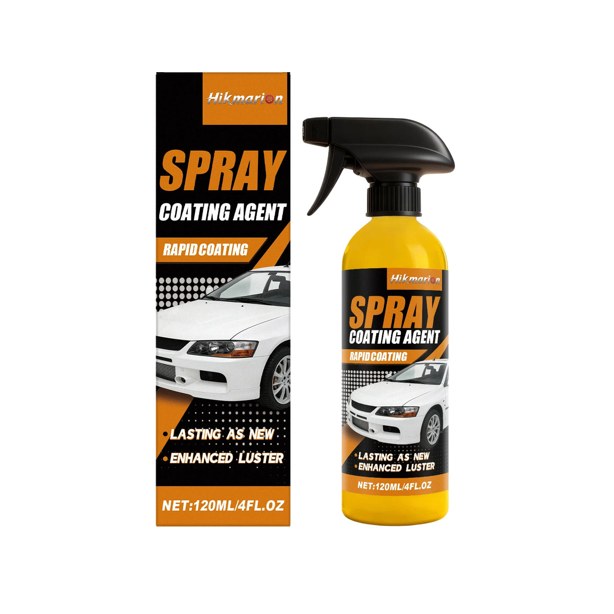 Hikmarion Nano Ceramic Car Coating Spray – Hydrophobic Polish Car Ceramic Coating PLUSH 120ml Boxed