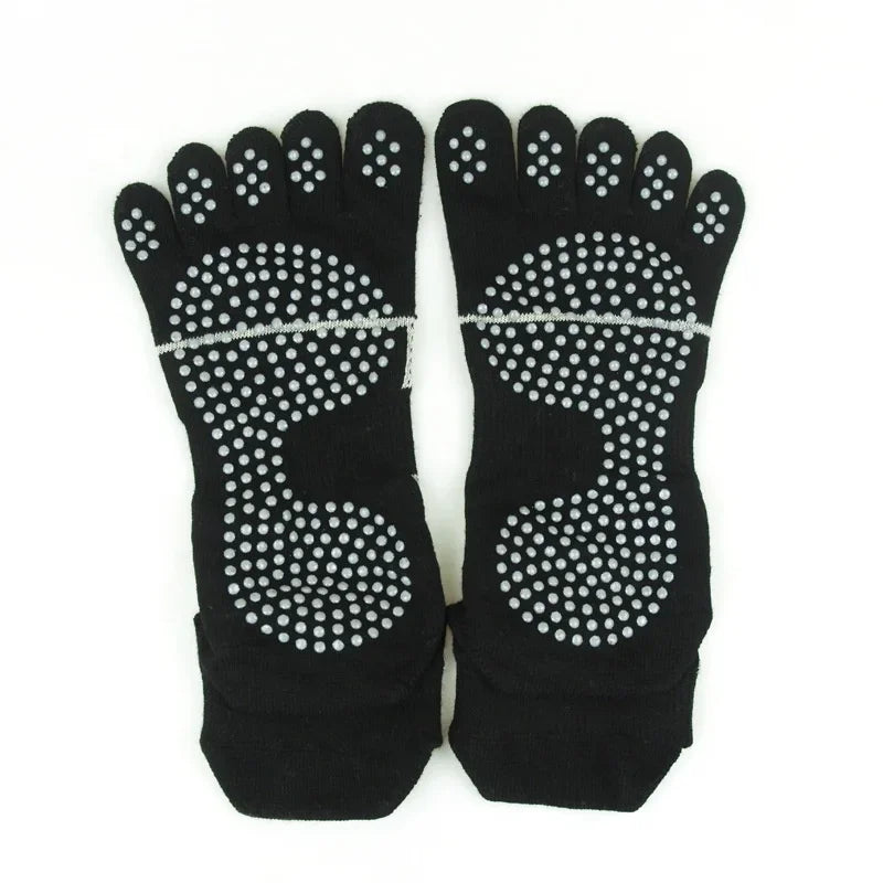Cotton Five-Toe Anti-Slip Sports Ankle Socks for Men Five Toe Ankle Socks PLUSH