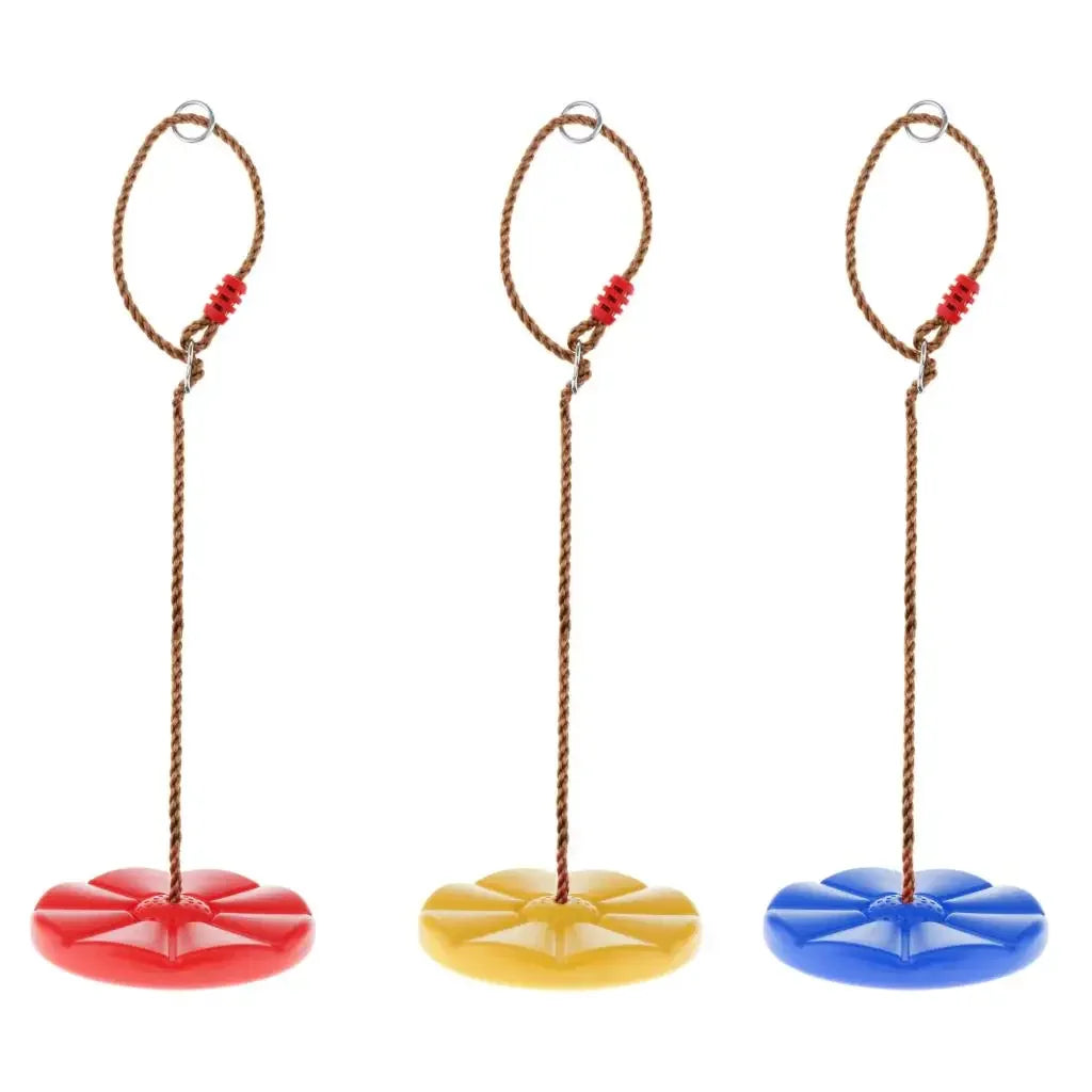 Heavy Duty Disc Tree Swing Seat with Rope – Kids Outdoor Play Kids Disc Swing PLUSH