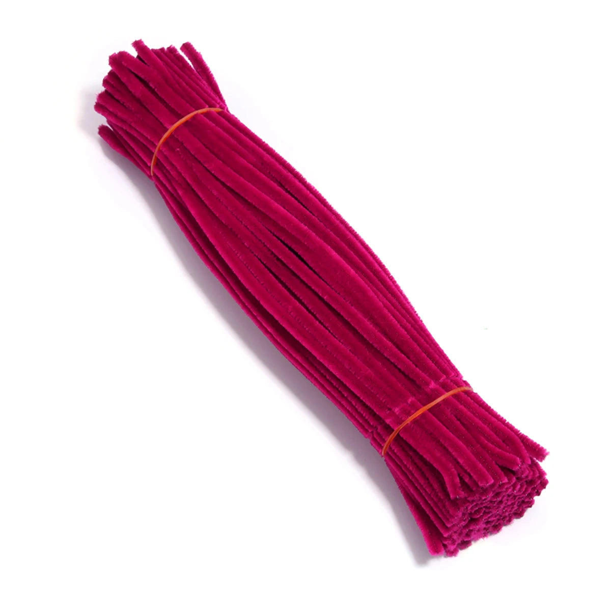 100pcs Chenille Pipe Cleaners – DIY Crafts & Jewelry Making Craft Wire Supplies PLUSH magenta 30cm