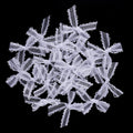 20pcs Mini Satin Ribbon Bows – Colorful DIY Craft Bowknots Ribbon Craft Bows PLUSH White 3.5X4cm