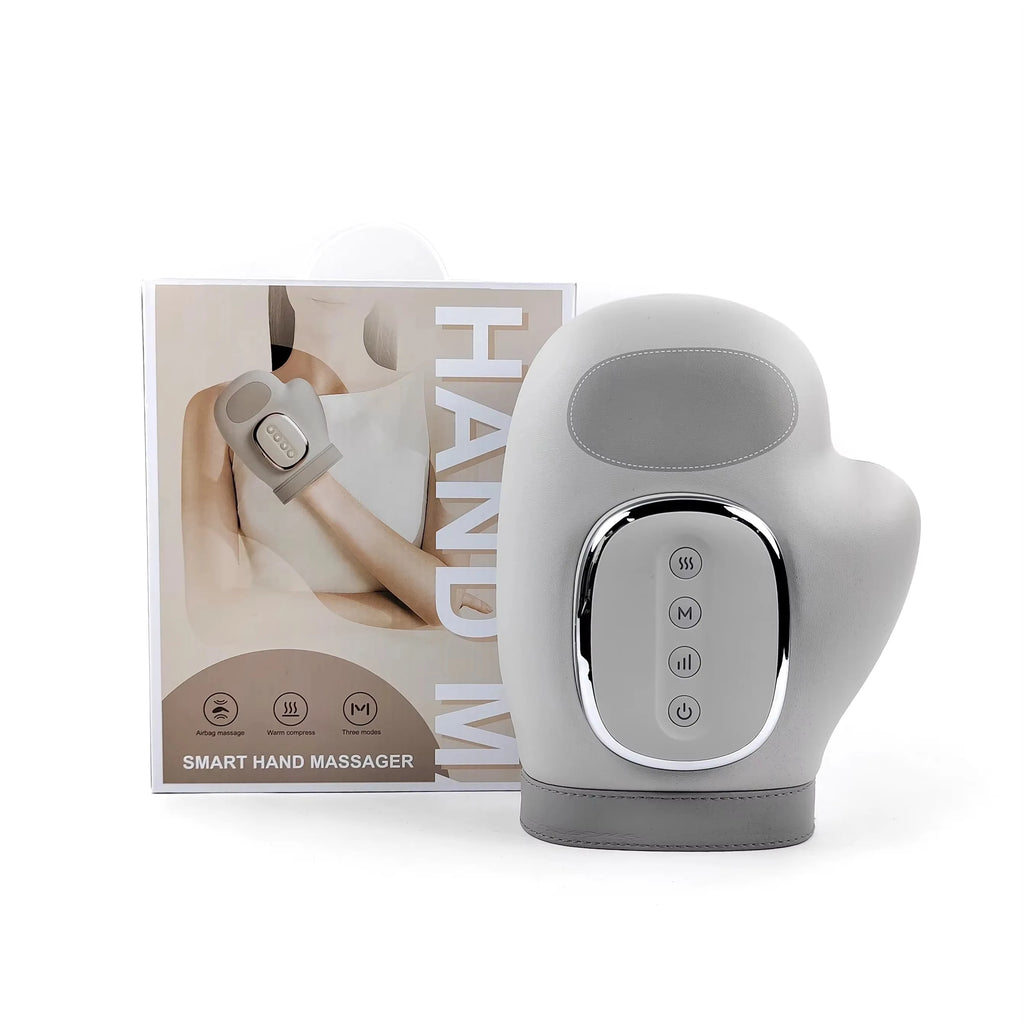 Electric Hand Massager – Airbag Compression, Heat & 3 Modes Hand Massager PLUSH WHITE
