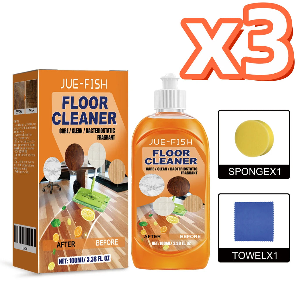 Jue-Fish Multi-Surface Floor Cleaner Kit – Tile & Wood Floor Cleaner Kit PLUSH 100ml Boxed X 3PCS