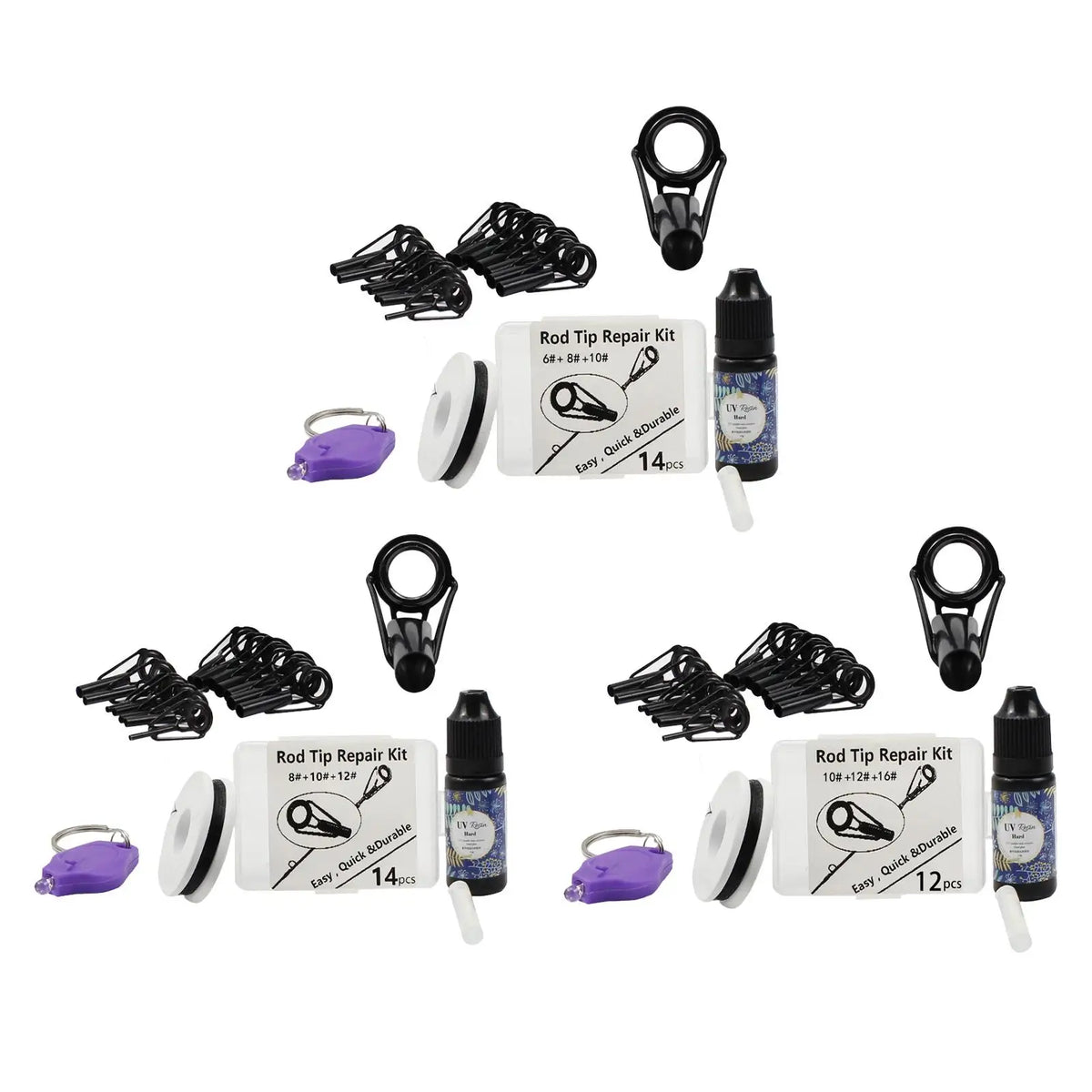 Fishing Rod Tip Repair Kit – Ceramic Guides & Stainless Steel Rod Tip Repair Kit PLUSH