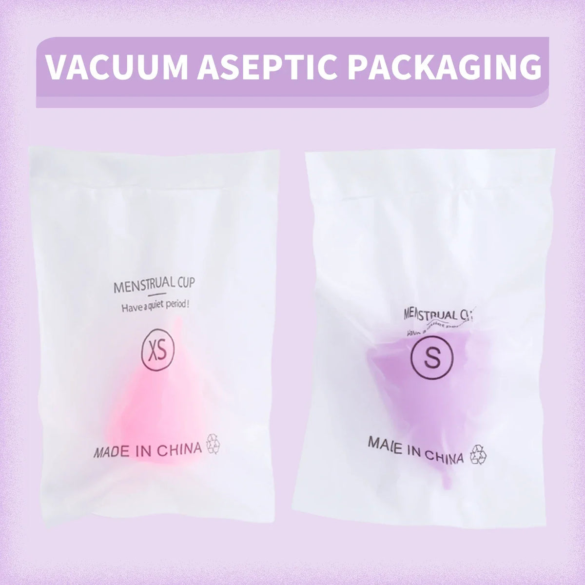 Medical Grade Silicone Menstrual Cup S & L | vive fit Menstrual Cup PLUSH