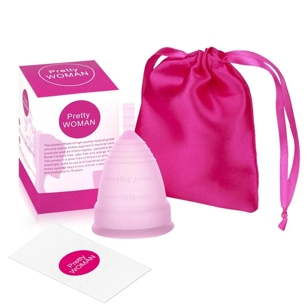 XceeFit Medical Grade Silicone Menstrual Cup S & L Menstrual Cup PLUSH