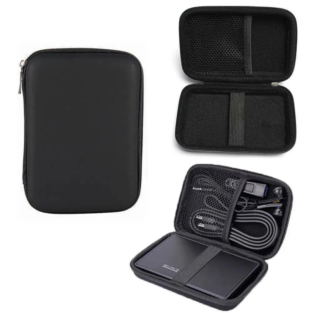 EVA Travel Storage Bag for Hard Drive, Earphones & Cables Travel Storage Pouch PLUSH