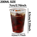 Clear Disposable Plastic Cups 130/200/300ml – 50 or 100 Pack Disposable Cups PLUSH 200ML 50PCS