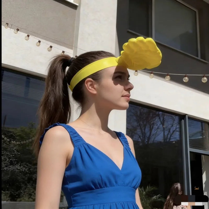 Funny 3D Hand Palm Visor Hat – UV Sun Cap & Photo Prop Novelty Visor Hat PLUSH