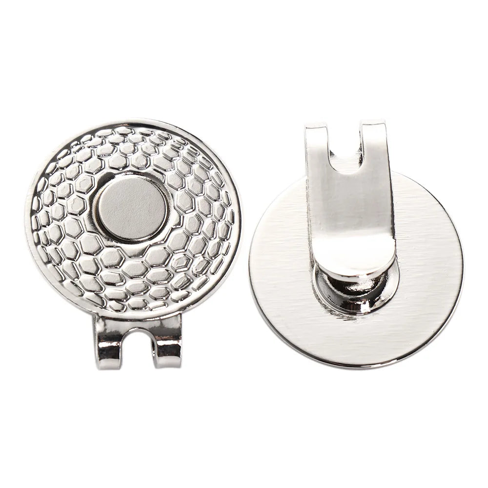 Magnetic Golf Ball Marker & Hat Clip – 20/25mm Metal Cap Clip Golf Ball Marker PLUSH 25cm silver