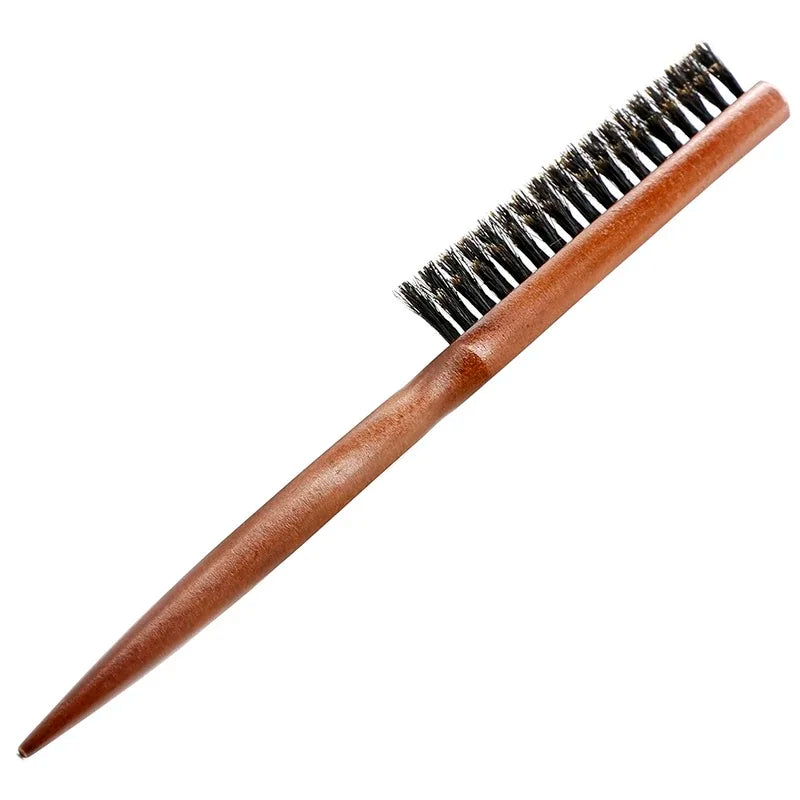 Natural Boar Bristle Hair Brush – Wood Handle Anti-Static Comb Hair Brush PLUSH