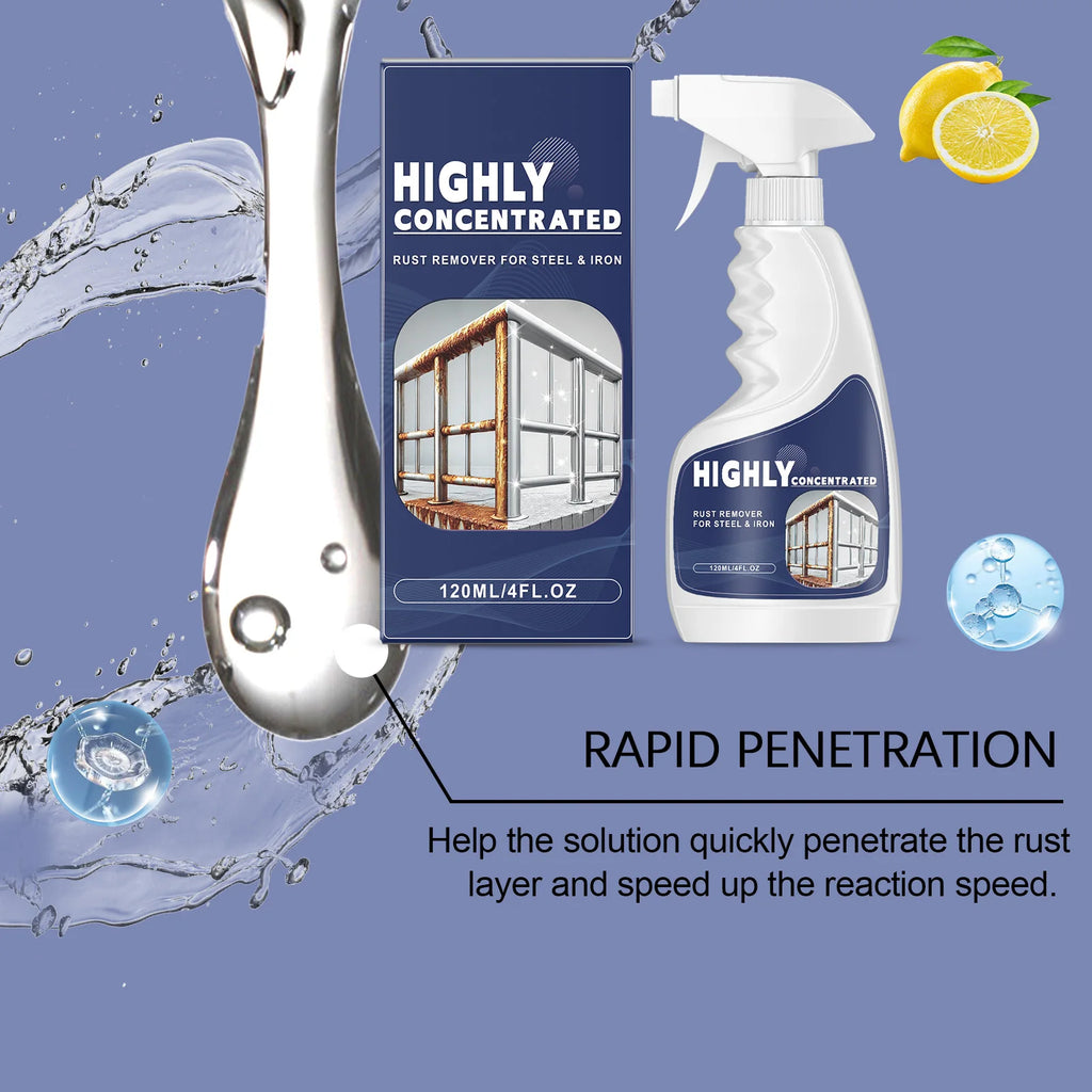 Metal Rust Remover Spray – Fast-Acting Multi-Surface Dissolver Rust Remover Spray PLUSH