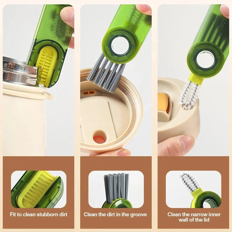 3-in-1 Rotatable Cup Cleaning Brush – Bottle & Gap Scrubber Cup Cleaning Brush PLUSH