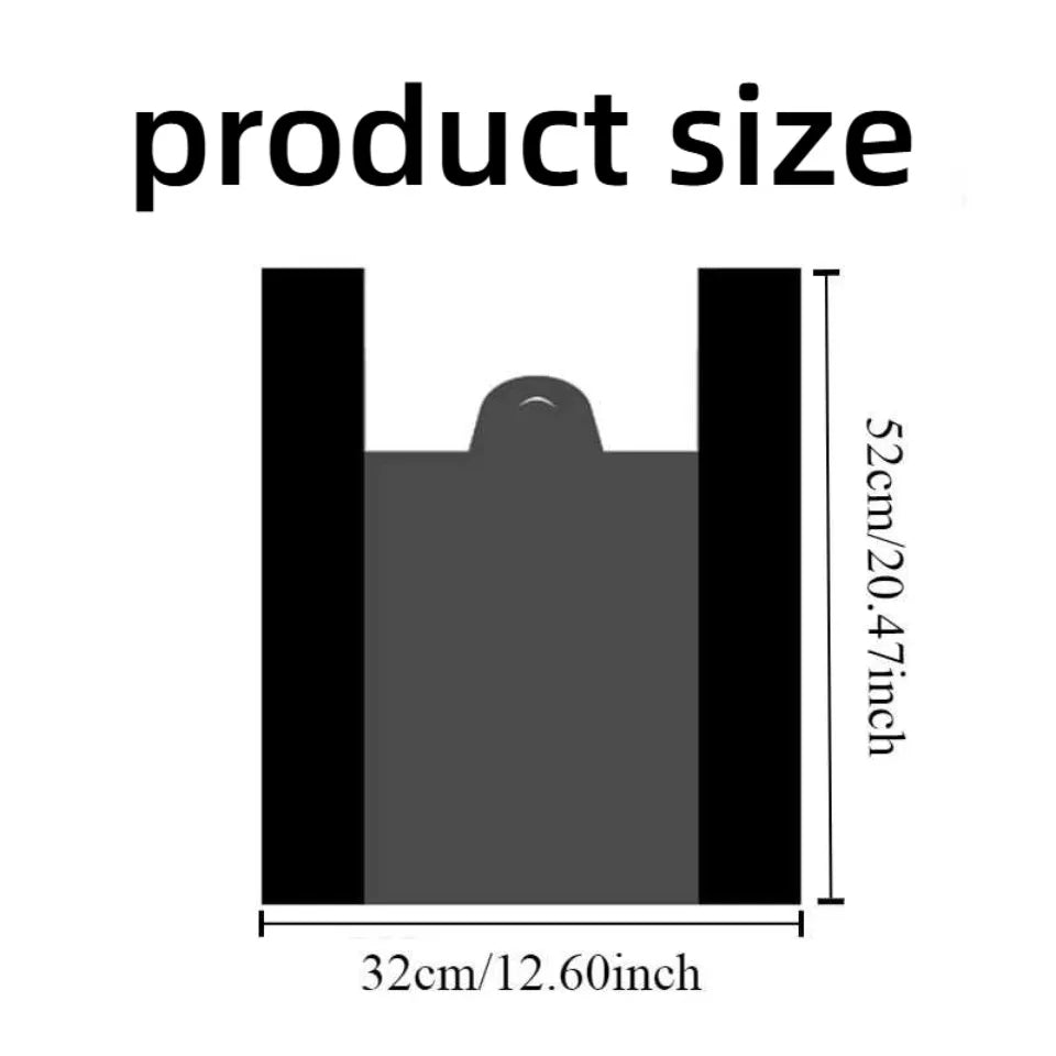 50/100PCS Vest-Style Disposable Trash Bags | Plastic Bin Liners Plastic Bin Liners PLUSH