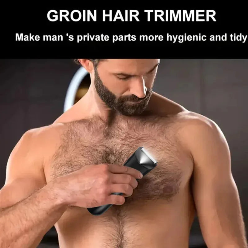 Men's Body Hair Trimmer – Ceramic Blade, Wet & Dry + 2 Guards Body Hair Trimmer PLUSH