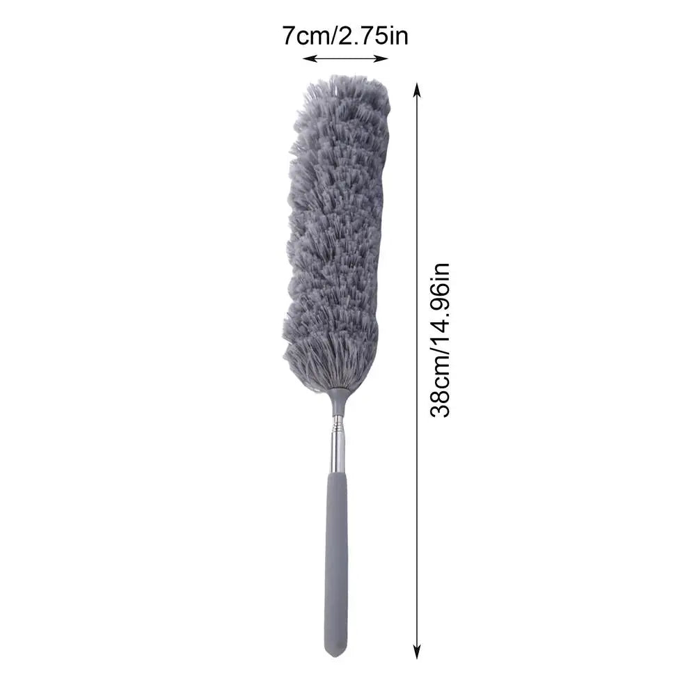 Flexible Telescopic Dusting Brush – Retractable Duster Telescopic Duster PLUSH Gray