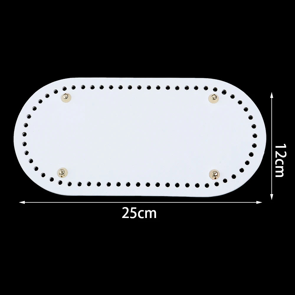 PU Leather Bag Base Rivet Baseplate – DIY Handbag Cushion Pad Bag Base Insert PLUSH white 12X25cm