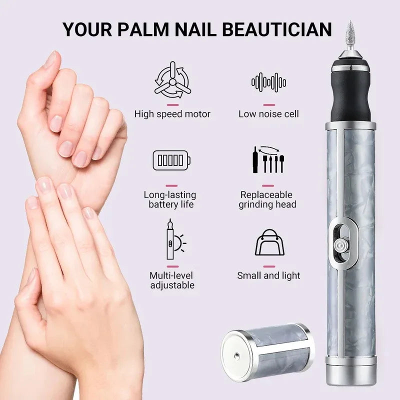 Electric Nail Drill Machine – Rechargeable Manicure Kit 20000RPM Electric Nail Drill PLUSH