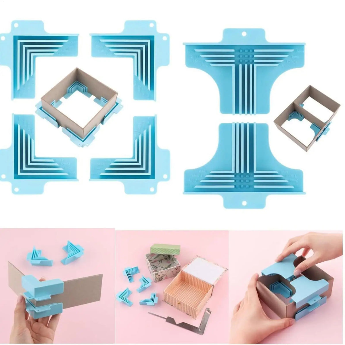 Box Corner Guides 6pc – Right Angle Clamp Tool for Crafting Craft Corner Clamp PLUSH