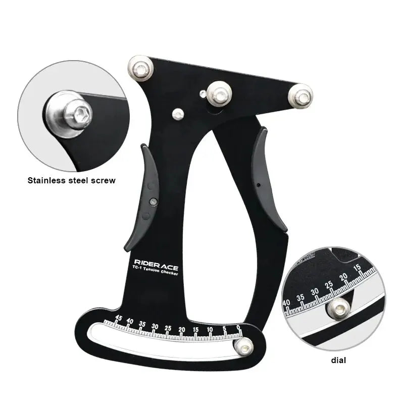 RIDERACE CNC Bicycle Spoke Tension Meter – Wheel Builder Tool Spoke Tension Meter PLUSH