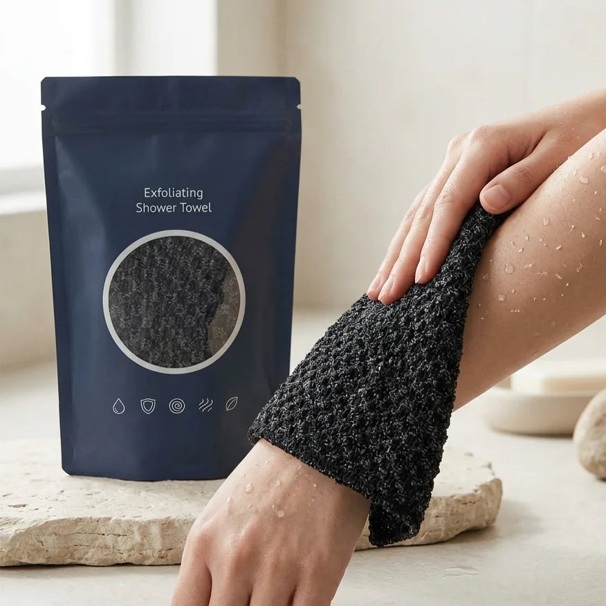 Ultra-Long Exfoliating Back Scrubber Towel for Men & Women Exfoliating Bath Scrubber PLUSH