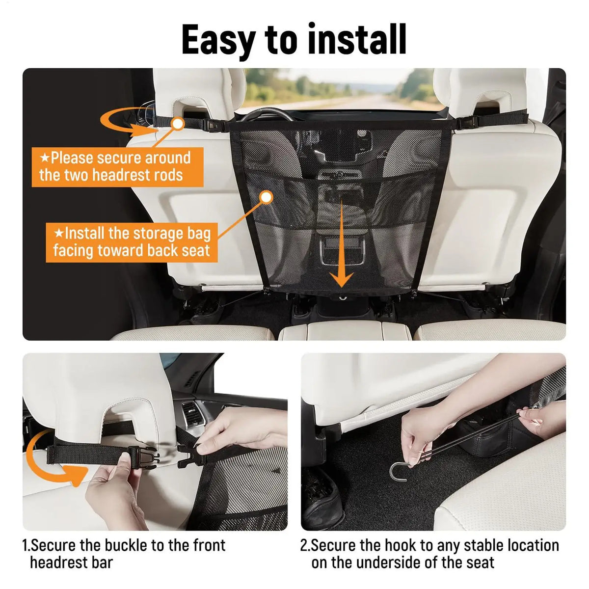 Pet Car Barrier Dog Divider Mesh Net – Back Seat Safety Guard Dog Car Barrier PLUSH