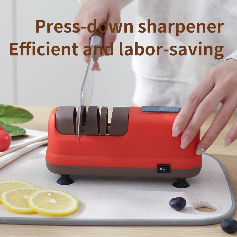 Electric Knife Sharpener – Automatic Multi-Function Kitchen Tool Electric Knife Sharpener PLUSH