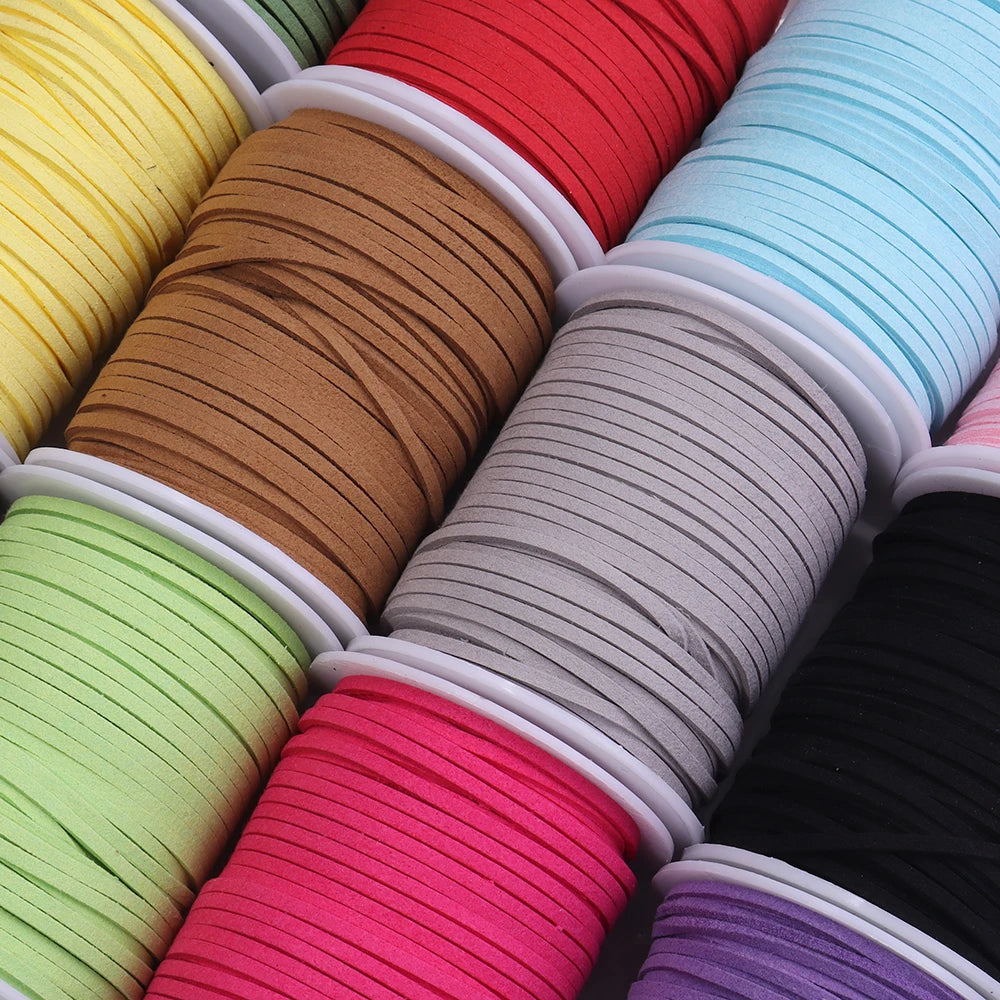 50 Yards 2mm Korean Suede Faux Leather Cord – DIY Jewelry Making Jewelry Craft Cord PLUSH