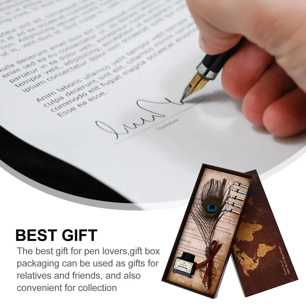 Dip Pen Calligraphy Set – Beginner Writing Kit with 5 Nibs Calligraphy Dip Pen Set PLUSH