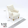 Mini Flocked Dollhouse Armchair 1:12–1:30 Scale Sofa Chair Dollhouse Furniture PLUSH A1