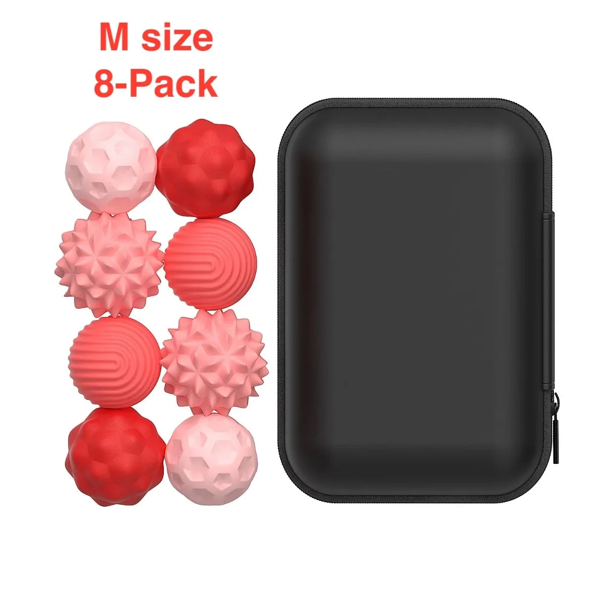 Silicone Magnetic Sensory Fidget Balls for Kids & Adults Sensory Fidget Toy PLUSH M 8-pack Pink