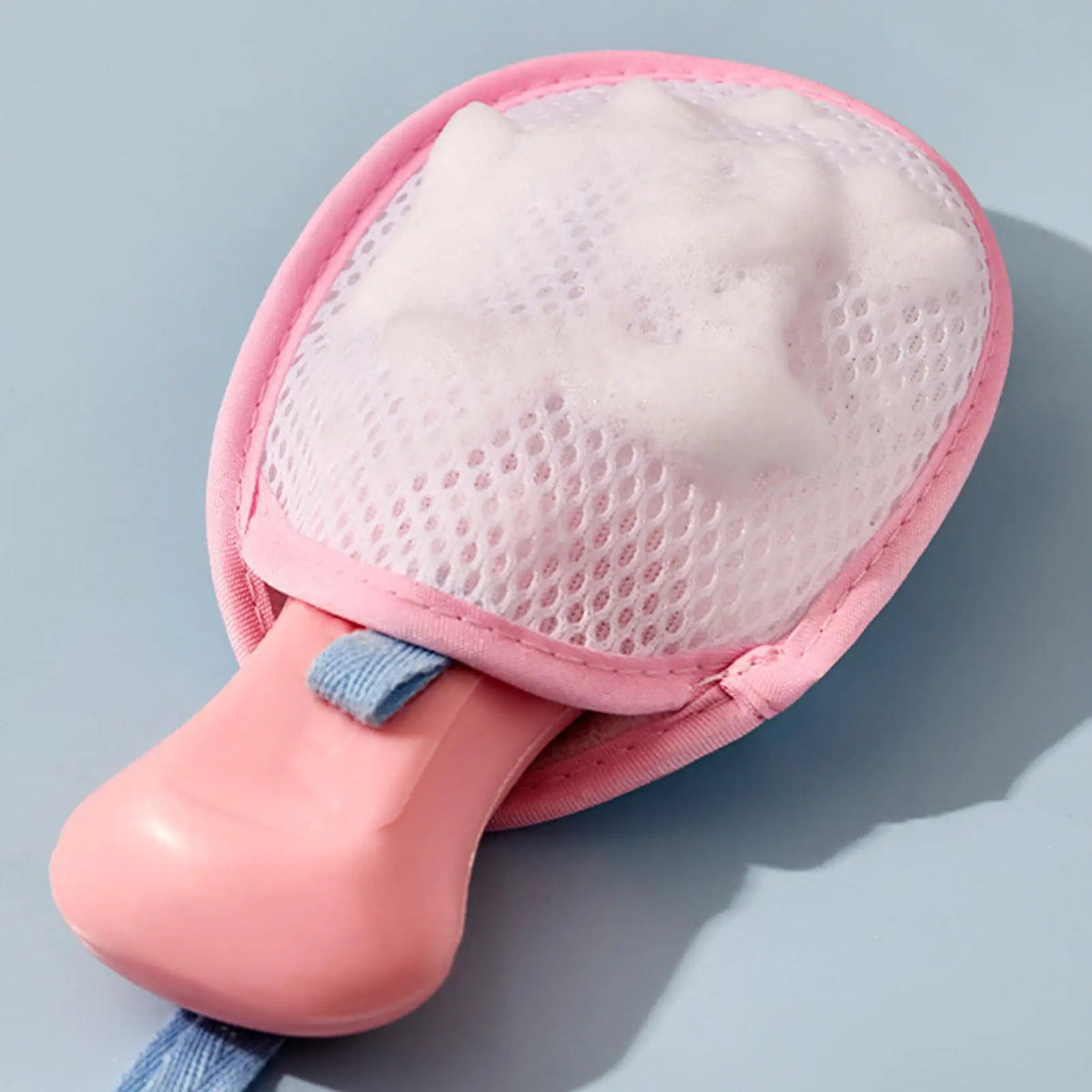 Soap Foaming Mesh Pouch with Lanyard – Bath Scrubber Net Bag Bath Scrubber Bag PLUSH