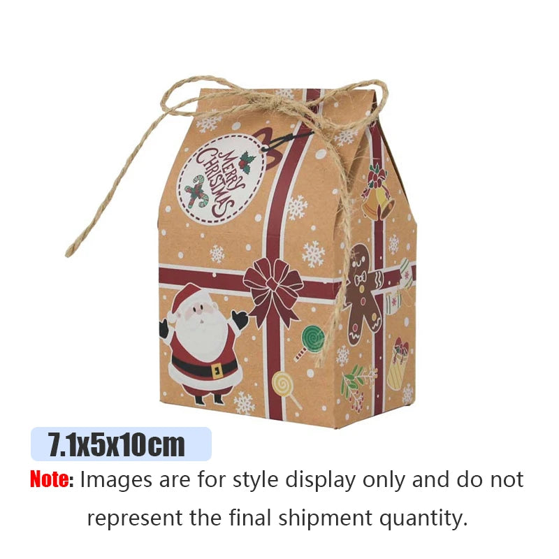 Christmas House Gift & Candy Boxes – Holiday Party Favor Set Holiday Gift Boxes PLUSH 150PCS Circular Sign