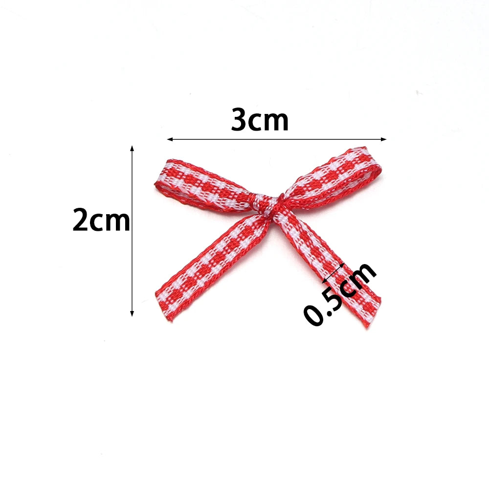 30pcs Plaid Handmade Bows – DIY Headwear & Gift Decoration Craft Bow Accessories PLUSH