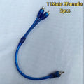 Car RCA Y Splitter Cable – 1M to 2F & 1F to 2M Audio Adapter RCA Splitter Cable PLUSH 5pcs