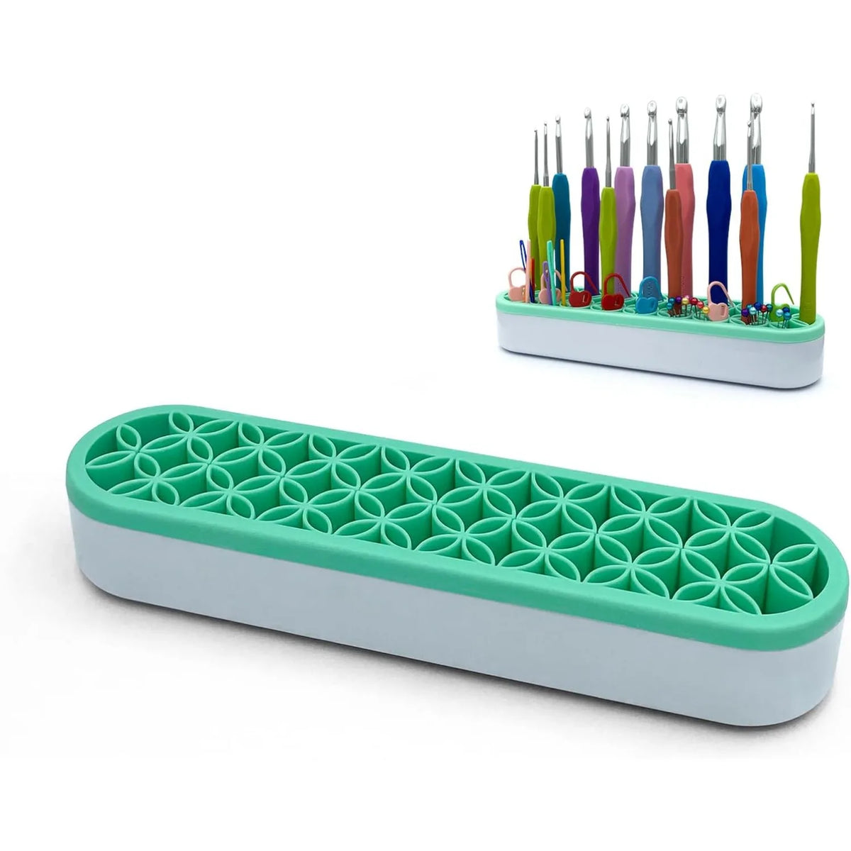 Silicone Crochet Hook & Makeup Brush Holder Organizer Silicone Tool Organizer PLUSH